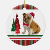 kerstversiering met Bulldog Keramisch Ornament (Achterkant)