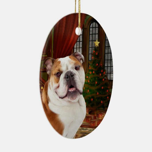 kerstversiering met Bulldog Keramisch Ornament (Rechts)