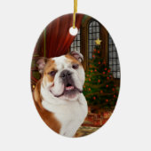 kerstversiering met Bulldog Keramisch Ornament (Voorkant)