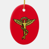 kerstversiering met chiropractisch medisch symbool keramisch ornament (Voorkant)