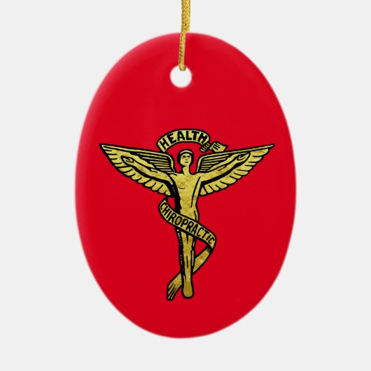 kerstversiering met chiropractisch medisch symbool keramisch ornament (Voorkant)