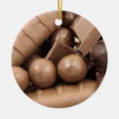kerstversiering met chocolade keramisch ornament (Voorkant)