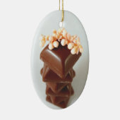 kerstversiering met chocolade Tower Keramisch Ornament (Rechts)