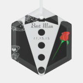 kerstversiering met de beste man glas ornament (Voorkant)