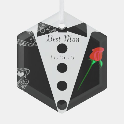 kerstversiering met de beste man glas ornament (Voorkant)