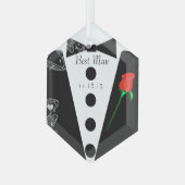 kerstversiering met de beste man glas ornament (Voorkant links)