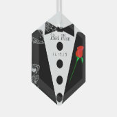 kerstversiering met de beste man glas ornament (Voorkant Rechts)