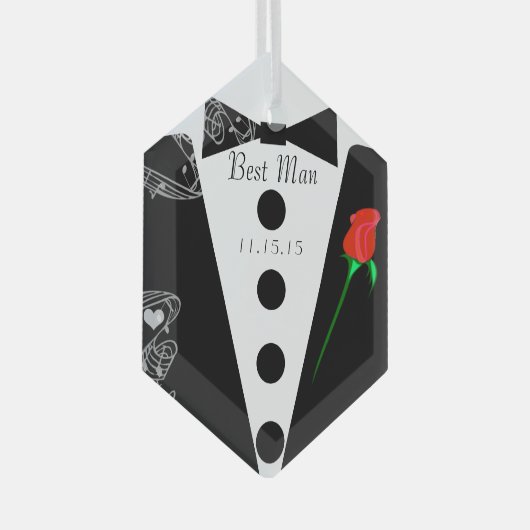 kerstversiering met de beste man glas ornament (Voorkant Rechts)