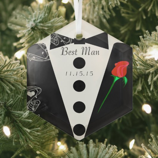 kerstversiering met de beste man glas ornament (Insitu)