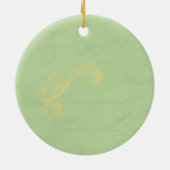 Kerstversiering met de Eiffeltoren in het groen Keramisch Ornament (Achterkant)