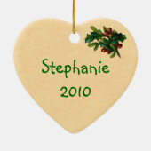 kerstversiering met de intage keramisch ornament (Achterkant)