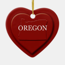 kerstversiering met de Oregon Heart-kaart
