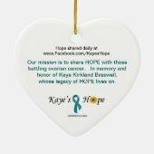 kerstversiering met de Ovarian Cancer Hope Keramisch Ornament (Achterkant)