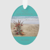 kerstversiering met de tropische anananas van elke ornament (achterkant)