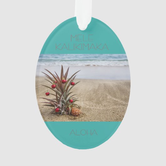 kerstversiering met de tropische anananas van elke ornament (achterkant)