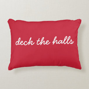 Kerstversiering met 'Deck The Halls' in eenvoudige Accent Kussen