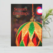 Kerstversiering met diamantpatroon feestdagenkaart (Staand voorkant)