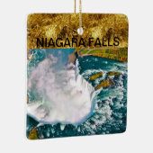 Kerstversiering met een luchtfoto van de Niagara-H Keramisch Ornament (Rechts)