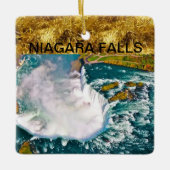 Kerstversiering met een luchtfoto van de Niagara-H Keramisch Ornament (Voorkant)