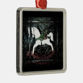 kerstversiering met een Rocking Horse Metalen Ornament (Rechts)