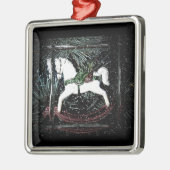 kerstversiering met een Rocking Horse Metalen Ornament (Links)