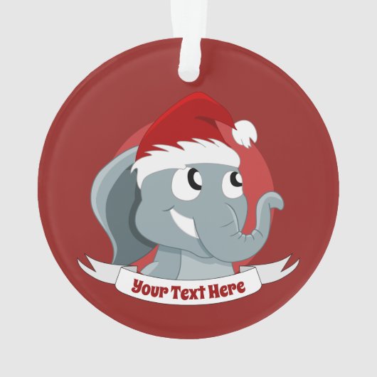 Kerstversiering met een schattige cartoon olifant ornament (achterkant)