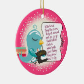 kerstversiering met een staartnaaimachine keramisch ornament (Rechts)