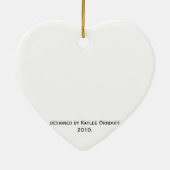 kerstversiering met Eiffeltoren Keramisch Ornament (Achterkant)