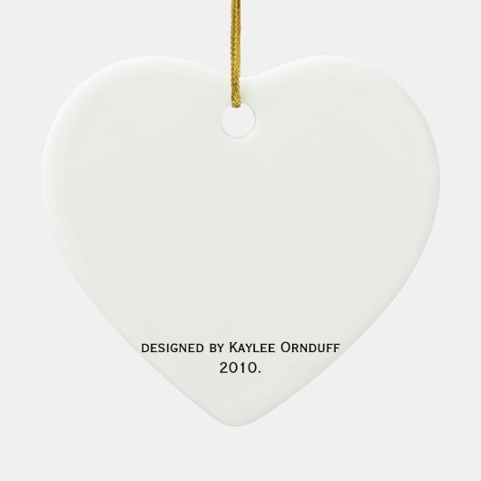 kerstversiering met Eiffeltoren Keramisch Ornament (Achterkant)