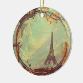 kerstversiering met Eiffeltoren Keramisch Ornament (Links)