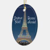 kerstversiering met Eiffeltoren Keramisch Ornament (Links)
