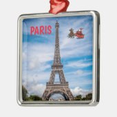 kerstversiering met Eiffeltoren Metalen Ornament (Links)