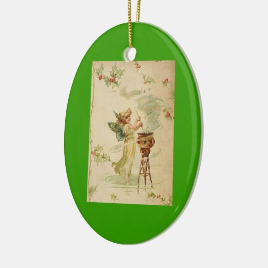 kerstversiering met  feestdag keramisch ornament (Links)