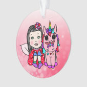 kerstversiering met feestvieren en eenduidige ker ornament (voorkant)