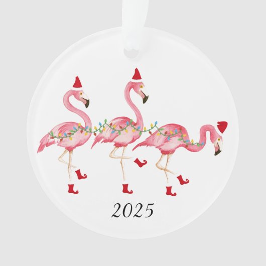 kerstversiering met Flamingo Ornament (voorkant)