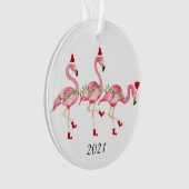 kerstversiering met Flamingo Ornament (voorkant)
