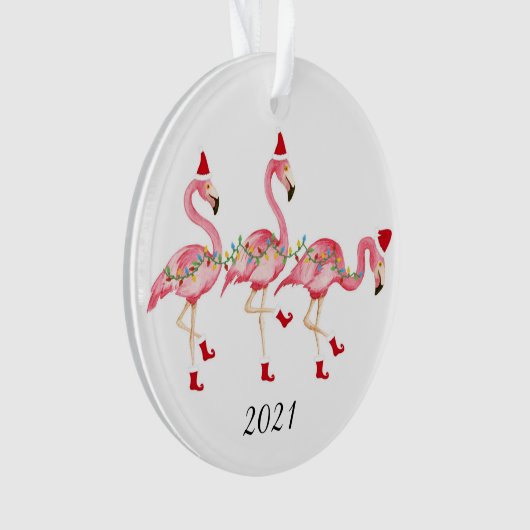 kerstversiering met Flamingo Ornament (voorkant)