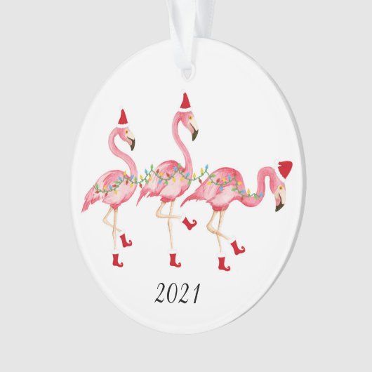 kerstversiering met Flamingo Ornament (voorkant)