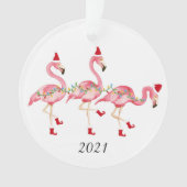 kerstversiering met Flamingo Ornament (voorkant)