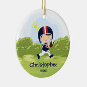 kerstversiering met Football Player Keramisch Ornament (Rechts)