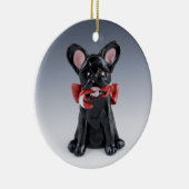kerstversiering met Franse Bulldog Keramisch Ornament (Rechts)