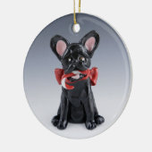 kerstversiering met Franse Bulldog Keramisch Ornament (Links)