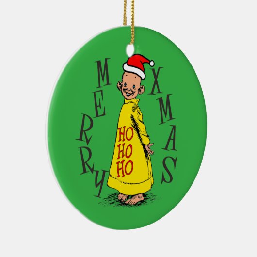 Kerstversiering met geel Kind Keramisch Ornament (Rechts)