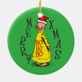 Kerstversiering met geel Kind Keramisch Ornament (Achterkant)