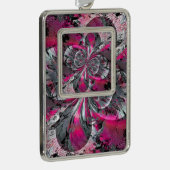 kerstversiering met gemengde signalen verzilverd omlijst ornament (Rechts)