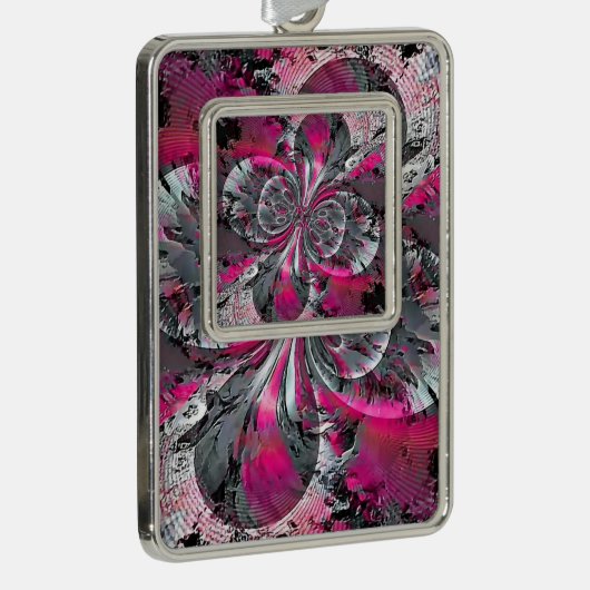 kerstversiering met gemengde signalen verzilverd omlijst ornament (Rechts)