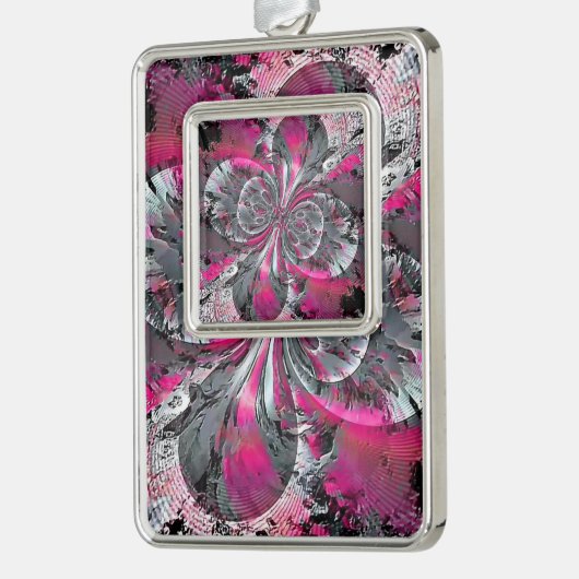 kerstversiering met gemengde signalen verzilverd omlijst ornament (Links)