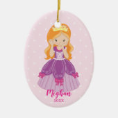  kerstversiering met Ginger Princess Keramisch Ornament (Voorkant)