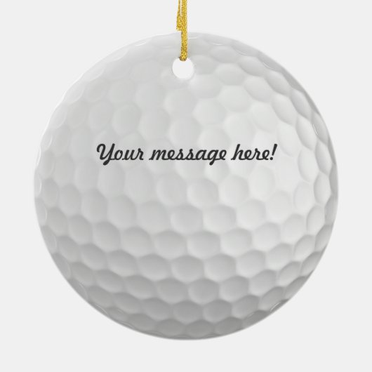 Kerstversiering met Golf-bal Keramisch Ornament (Achterkant)