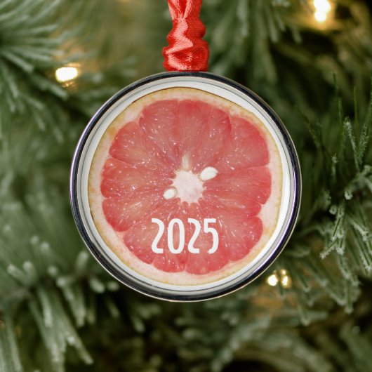Kerstversiering met grapefruits Slice Metalen Ornament (Boom)